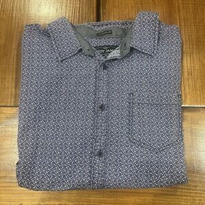 Cody James Shirt Men's XL Button Up Short Sleeve‎ Western Traditional Fit Purple